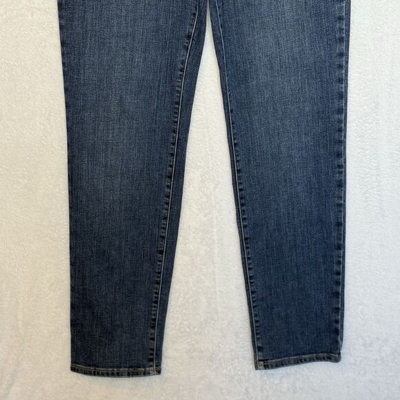 Liz Claiborne Girlfriend Jeans Straight Leg Mid Rise Women Size 4 Blue Denim - Picture 5 of 14